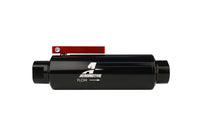 Aeromotive In-Line AN-10 Filter w/Shutoff Valve 100 Micron SS Element - Black Anodize Finish - Burkken Auto Parts