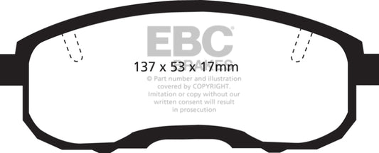 EBC 95-99 Infiniti I30 3.0 Greenstuff Front Brake Pads - Burkken Auto Parts