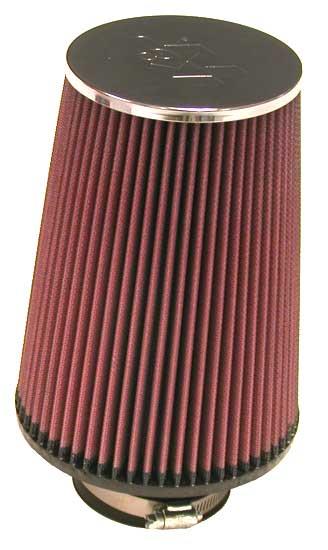 K&N Universal Chrome Round Tapered Air Filter 3in FlangeID / 6in Base OD / 4.5in Top OD / 8in Height - Burkken Auto Parts