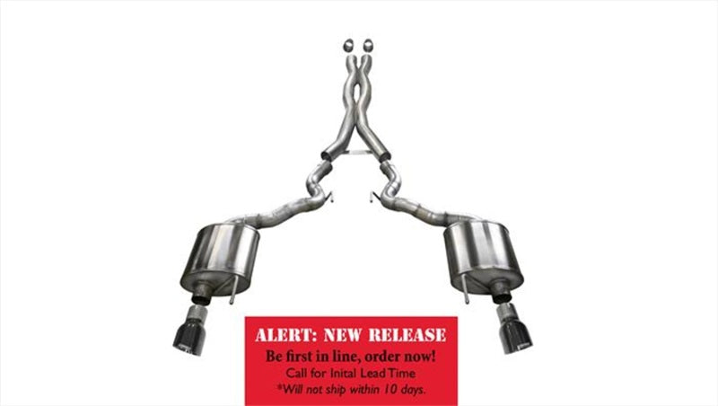 Corsa 2015-2017 Ford Mustang GT Convertible 5.0L V8 Black Xtreme Dual Rear Exit Exhaust - Burkken Auto Parts
