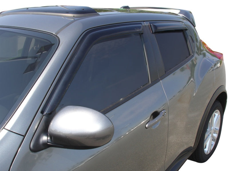 AVS 10-18 Nissan Juke Ventvisor Outside Mount Window Deflectors 4pc - Smoke - Burkken Auto Parts