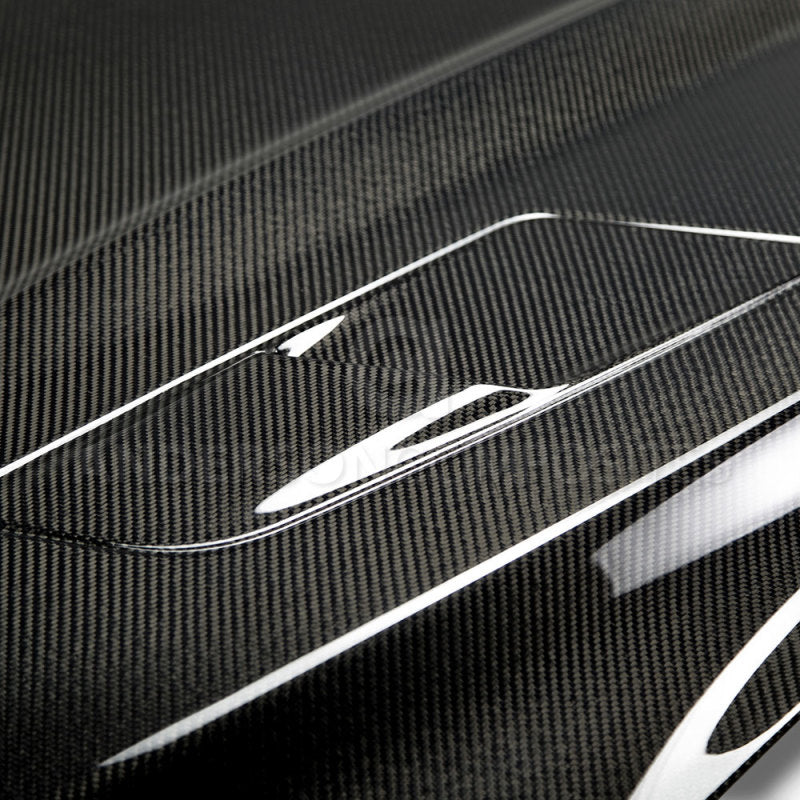 Anderson Composites 2015-2017 Ford Mustang Double Sided Carbon Fiber Type-OE Style Hood - Burkken Auto Parts