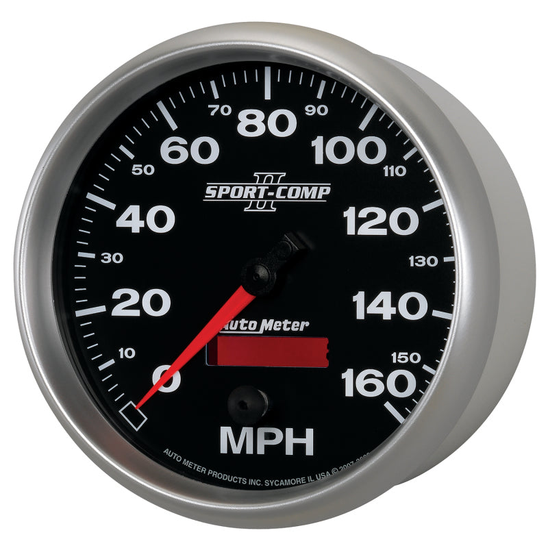 Autometer Sport-Comp II 5 inch 0-160MPH Electronic Programmable Speedometer - Burkken Auto Parts