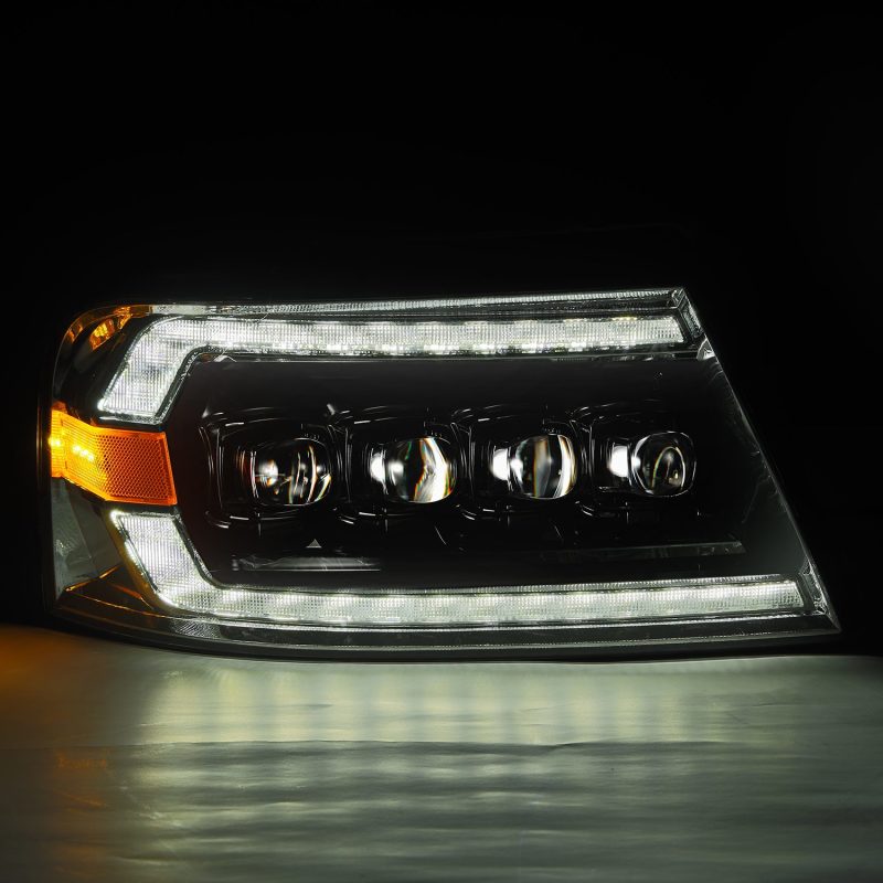 AlphaRex 04-08 Ford F-150 (No 2004 Heritage) NOVA-Series LED Proj HL Chrome w/Actv Light / Seq. Sig - Burkken Auto Parts