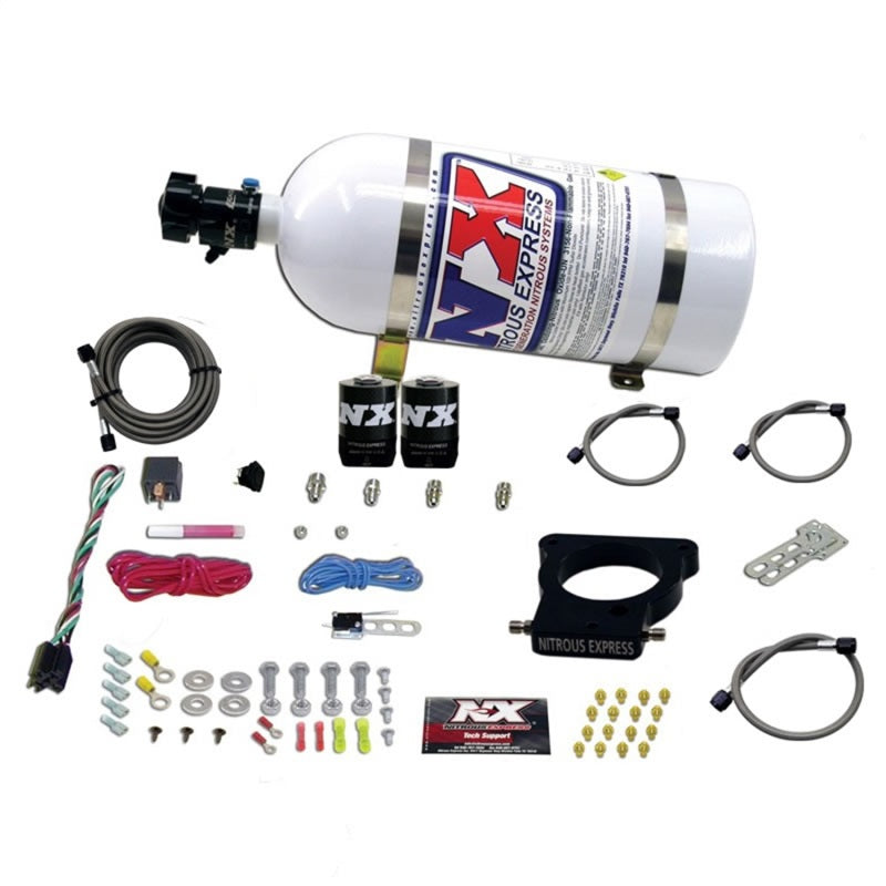 Nitrous Express GM LS 78mm 3-Bolt Nitrous Plate Kit (50-350HP) w/10lb Bottle - Burkken Auto Parts