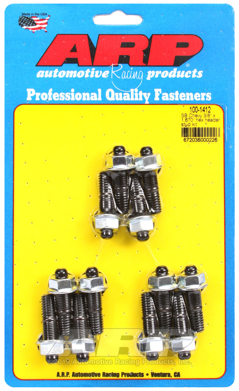 ARP SB Chevy 3/8 x 1.670in Hex Header Stud Kit - Burkken Auto Parts