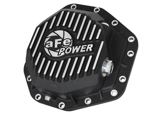 aFe Power Pro Ser Rear Diff Cover Black w/Mach Fins 2017 Ford Diesel Trucks V8-6.7L(td) Dana M275-14 - Burkken Auto Parts