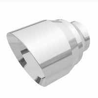 MagnaFlow Tip Stainless Double Wall Round Single Outlet Polished 4.5in DIA 2.5in Inlet 5.75in Length - Burkken Auto Parts