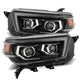 AlphaRex 14-22 Toyota 4Runner LUXX-Series LED Proj Headlights Jet Blk w/Actv Light & Seq. Sig + DRL