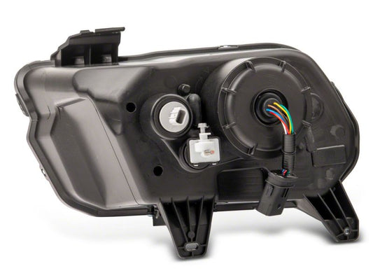 Raxiom 13-14 Ford Mustang LED Projector Headlights SEQL Turn Signals- Black Housing (Clear Lens)