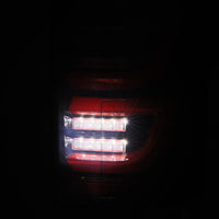 AlphaRex 15-20 Ford F-150 Luxx LED Tail Lights (Pair) Black/Red (Not For Blind Spot Sensor Models) - Burkken Auto Parts