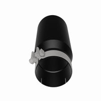 MagnaFlow Tip Stainless Black Coated Single Double Round Single Outlet 5in Dia 4in Inlet 13in L - Burkken Auto Parts