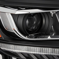 AlphaRex 19-21 Ford Ranger LUXX LED Proj Headlights Plank Style Black w/Seq Signal/DRL - Burkken Auto Parts