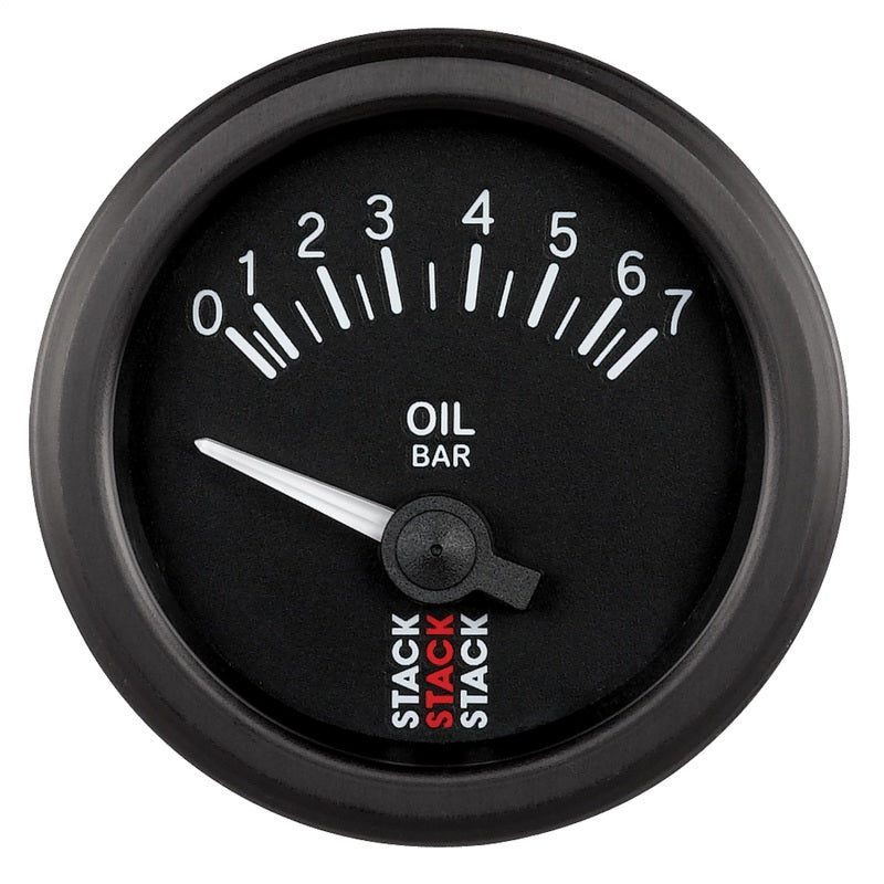 Autometer Stack 52mm 0-7 Bar M10 (M) Electric Oil Pressure Gauge - Black - Burkken Auto Parts