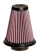 K&N Filter Universal Rubber Filter 2.5 inch Flange 5.25 inch Base 5.75 inch Height - Burkken Auto Parts