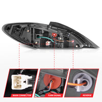 ANZO 10-13 Hyundai Genesis 2DR LED Taillights Smoke - Burkken Auto Parts