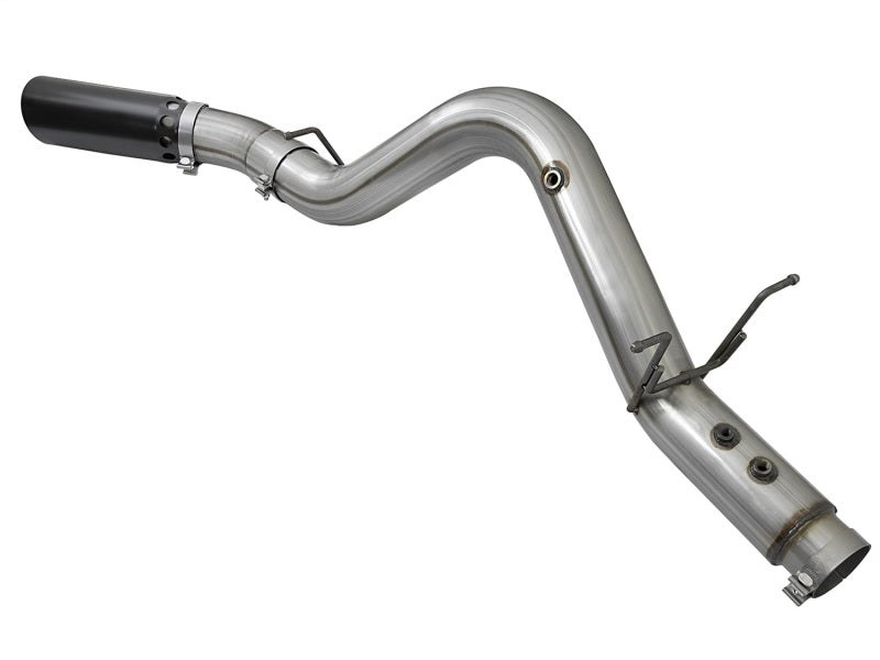 aFe LARGE BORE HD 5in 409-SS DPF-Back Exhaust w/Black Tip 2017 GM Duramax V8-6.6L (td) L5P - Burkken Auto Parts