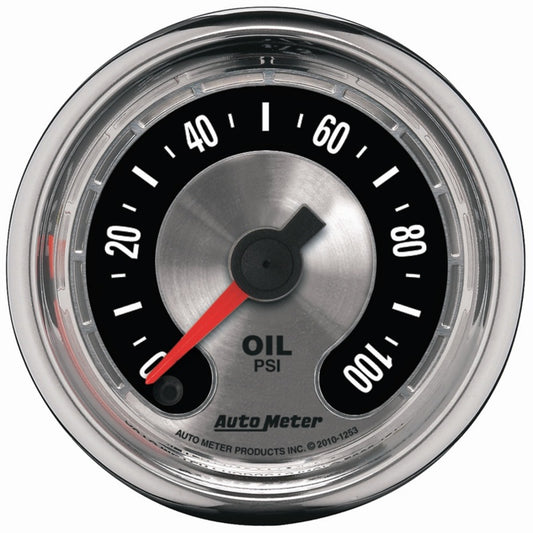 Autometer American Muscle 52mm Full Sweep Electric 0-100 PSI Oil Pressure Gauge - Burkken Auto Parts