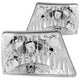 ANZO 1998-2000 Ford Ranger Crystal Headlights Chrome - Burkken Auto Parts