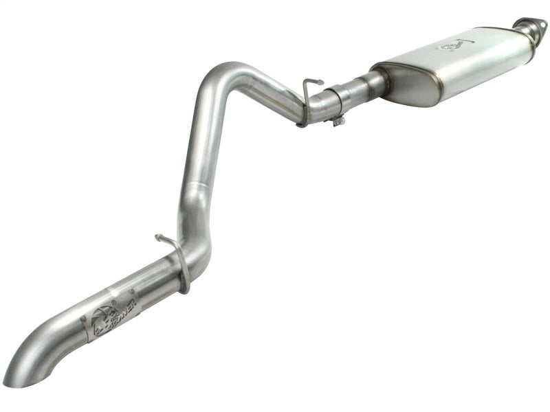 aFe MACHForce XP Exhaust Cat-Back SS-409 04-06 Jeep Wrangler TJ Unl L6 4.0L 2.5in Off-Road No Tip - Burkken Auto Parts