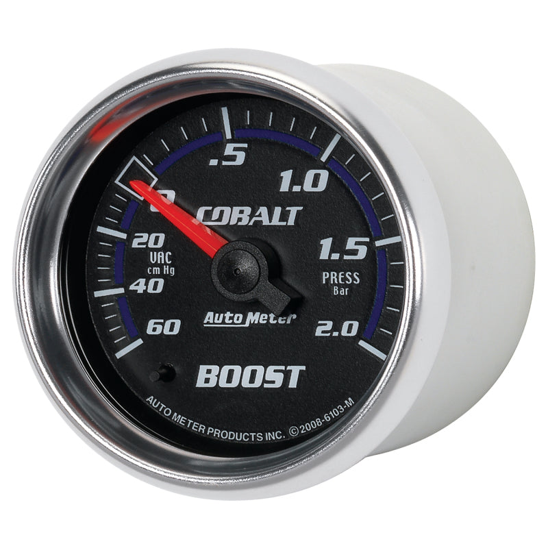 Autometer Cobalt 52mm 2 BAR Mechanical Boost Gauge - Burkken Auto Parts