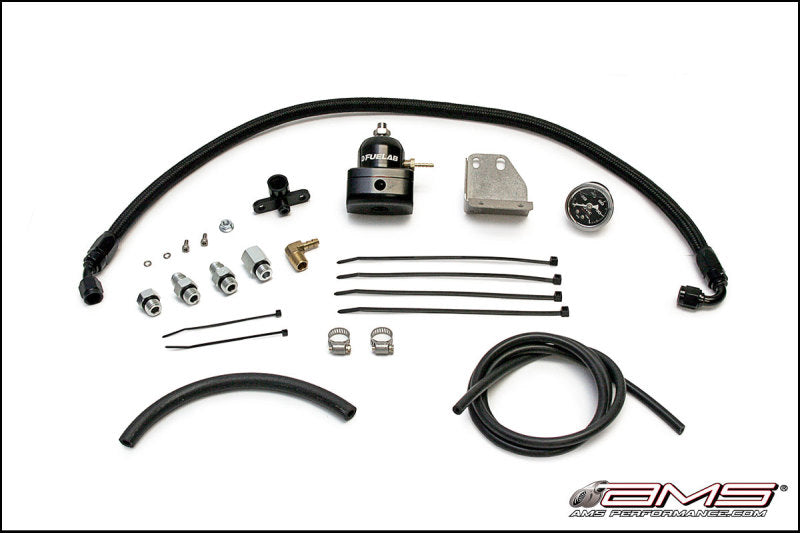 AMS Performance 08-15 Mitsubishi EVO X Fuel Pressure Regulator Kit - Black - Burkken Auto Parts