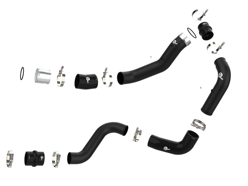 aFe BladeRunner Black 3in Aluminum Charge Pipe Kit 20-21 GM Diesel Trucks V8-6.6L (td) L5P - Burkken Auto Parts