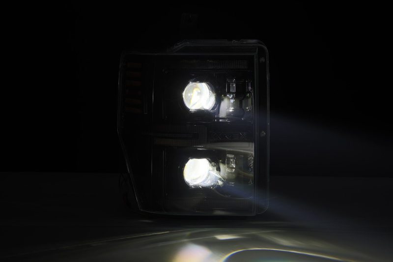 AlphaRex 08-10 Ford F250-550 LUXX-Series LED Projector Headlights Alpha-Blk w/Activ Light/Seq Signal - Burkken Auto Parts