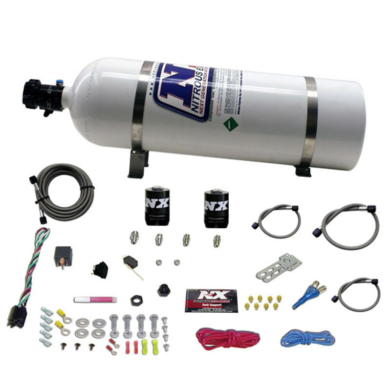 Nitrous Express Dodge EFI Race Single Nozzle Nitrous Kit (100-250HP) w/15lb Bottle - Burkken Auto Parts