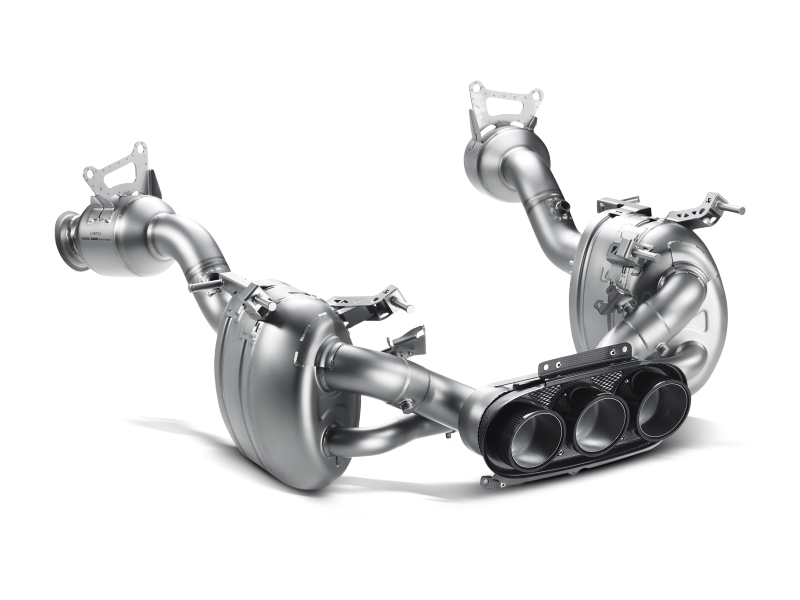 Akrapovic 10-15 Ferrari 458 Italia/458 Spyder Slip-On Line (Titanium) w/ Carbon Tips - Burkken Auto Parts