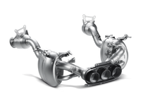 Akrapovic 10-15 Ferrari 458 Italia/458 Spyder Slip-On Line (Titanium) w/ Carbon Tips - Burkken Auto Parts