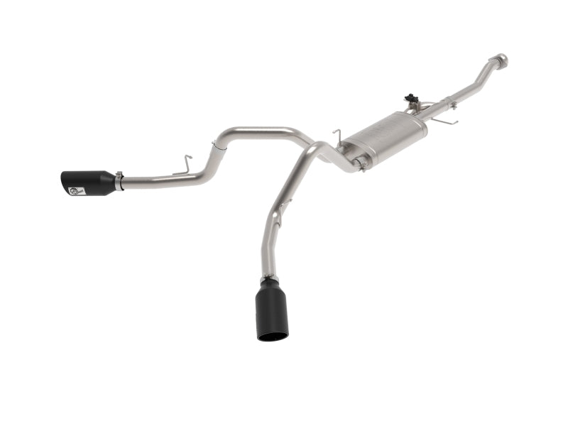 aFe Gemini XV 3in 304 SS Cat-Back Exhaust 2021 Ford F-150 V6 2.7L/3.5L (tt)/V8 5.0L w/ CO Black Tips - Burkken Auto Parts