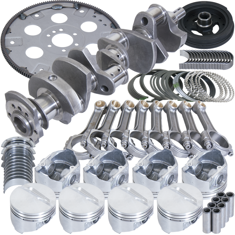 Eagle Chevy 350 3.750in Crank 5.700in I-Beam Rods -7cc Flat Top 4.000in Pistons Balanced Assembly - Burkken Auto Parts