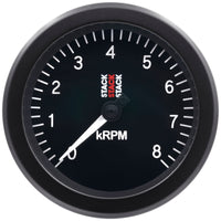 Autometer Stack Sport 88mm 0-8K RPM Tachometer - Black - Burkken Auto Parts