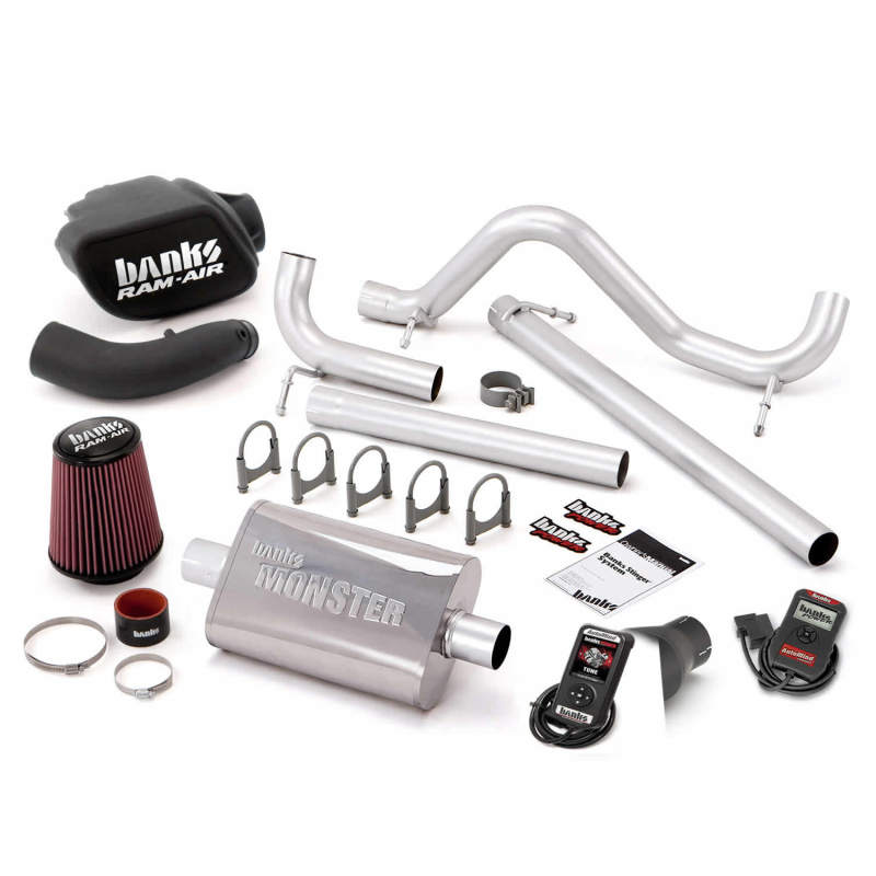Banks Power 07-11 Jeep 3.8L Wrangler - 4dr Stinger Sys w/ AutoMind - SS Single Exhaust w/ Black Tip - Burkken Auto Parts