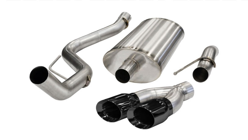 Corsa 2010-2010 Ford F-150 Raptor 5.4L V8 Black Sport Cat-Back Exhaust - Burkken Auto Parts