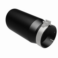 MagnaFlow Tip Stainless Black Coated Single Wall Round Single Outlet 6in Dia 5in Inlet 13in L - Burkken Auto Parts
