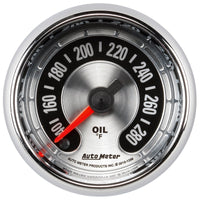 Autometer American Muscle 2-1/16in Full Sweep Electric Digital Stepper 140-280 Deg F Oil Temp Gauge - Burkken Auto Parts