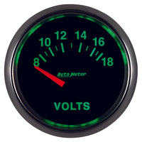 Autometer GS 52mm 8-18 Volts Short Sweep Electronic Voltmeter Gauge - Burkken Auto Parts