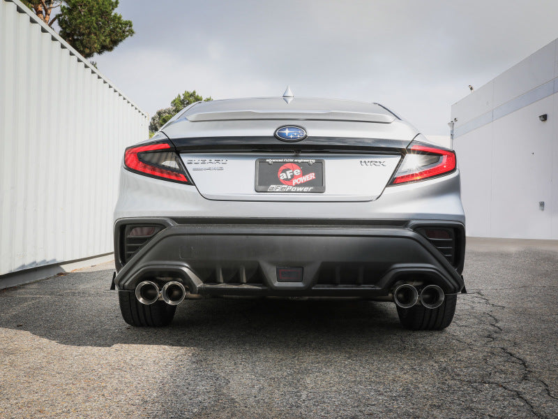 aFe POWER Takeda 3in to 2-1/2in 304 SS Cat-Back Exhaust w/ Polished Tips 22-23 Subaru WRX H4-2.4L(t) - Burkken Auto Parts