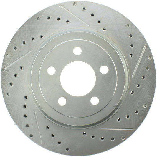 StopTech Select Sport 10-14 Dodge Challenger Drilled and Slotted Front Left Brake Rotor - Burkken Auto Parts