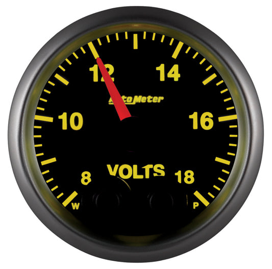 Autometer Elite 52.4mm Peak & Warn w/ Electronic Control 8-18 Volt Voltmeter