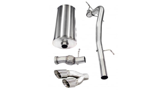 Corsa 2011-2014 Cadillac Escalade 6.2L V8 Polished Sport Cat-Back Exhaust - Burkken Auto Parts