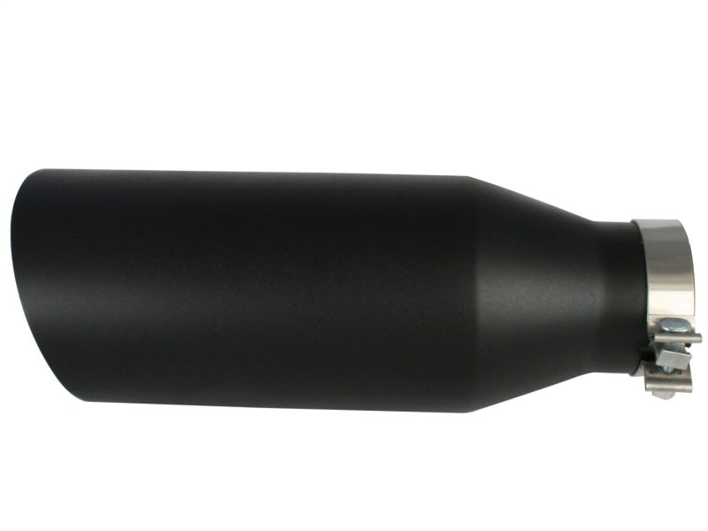 aFe MACHForce XP Exhausts Tips SS-304 EXH Tip 4In x 7Out x 18L Bolt-On (blk) - Burkken Auto Parts