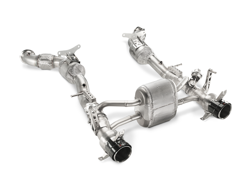 Akrapovic 16-17 Ferrari 488 GTB/488 Spyder Slip-On Line (Titanium) w/ Carbon Tips - Burkken Auto Parts