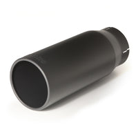 Banks Power Tailpipe Tip Kit - SS Round Straight Cut - Black - 4in Tube - 5in X 12.5in - Burkken Auto Parts