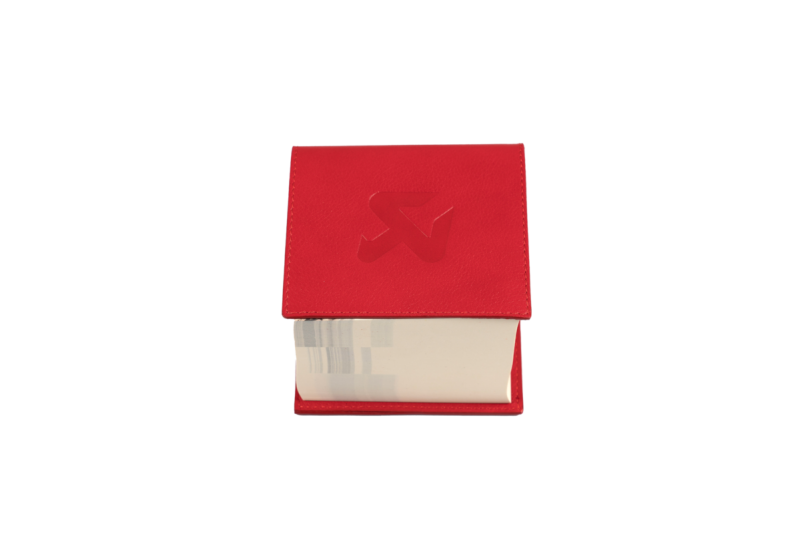 Akrapovic Leather Memo Notepad - Red - Burkken Auto Parts