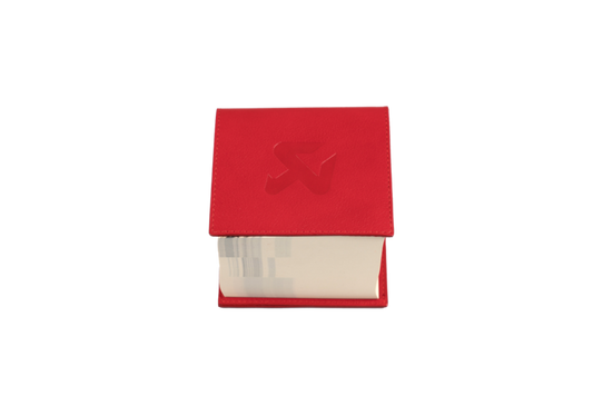 Akrapovic Leather Memo Notepad - Red - Burkken Auto Parts