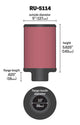 K&N Filter Universal Rubber Filter 3.5in Flange ID x 5in OD x 5.625in H - Burkken Auto Parts