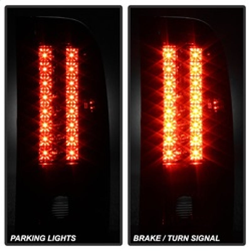 Spyder Chevy Silverado 07-13 LED Tail Lights Red Smoke ALT-YD-CS07-LED-RS - Burkken Auto Parts